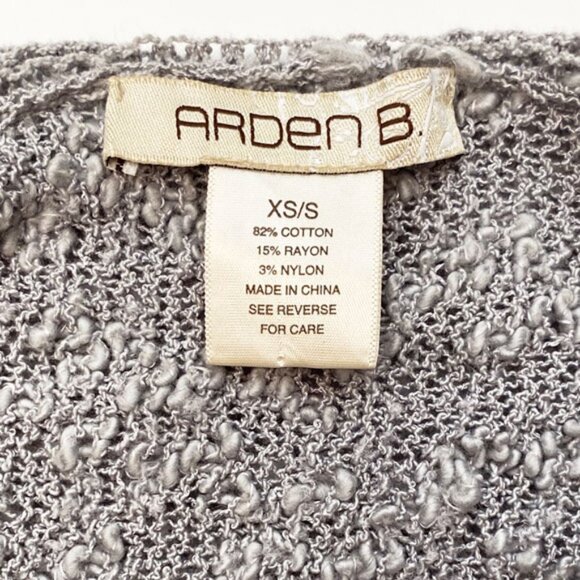Arden B Gray Ruffle Cocoon Cardigan Size XS/S - Picture 7 of 9